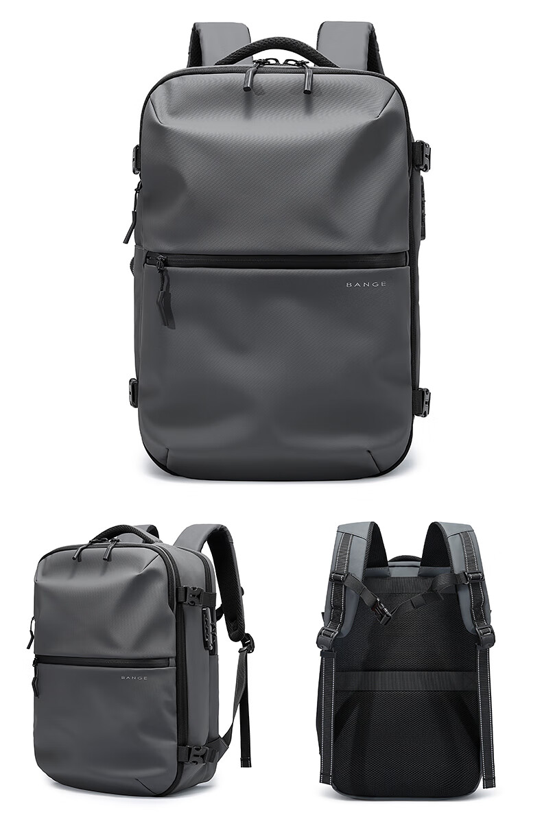Bange Backpack for Men, Business Commute School Bag, Gift, Large Capacity Travel Bag for Business Trips, Laptop Bag, 7875 Gray 2