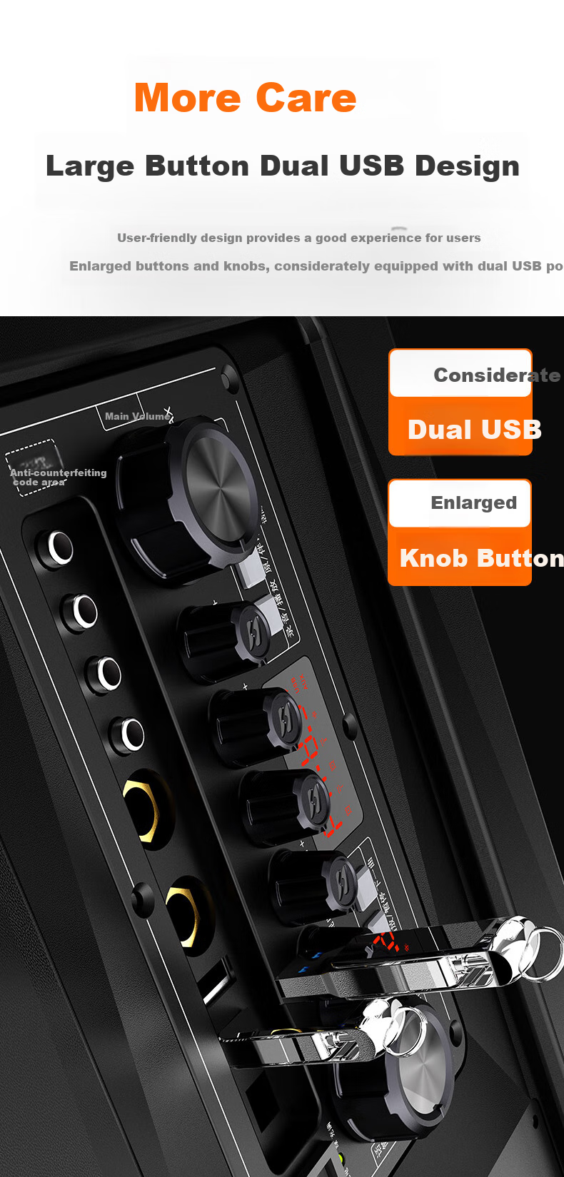 SANSUI E08 Karaoke Speaker, Outdoor Portable Amplifier, High-Volume Bluetooth Mobile Speaker, Powerful Singing Outdoor KTV Performance Stage Dual Microphone 15