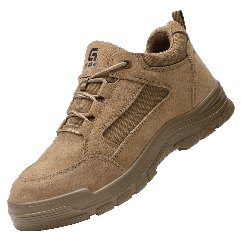 GUYISA Men's Breathable Anti-Static Steel Toe Safety Work Shoes Anti-Smash Anti-Puncture Comfortable Gas Station Safety Shoes 5115LA Size 42
