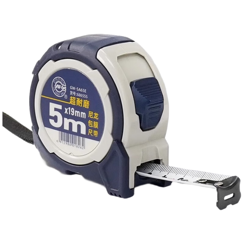 The Great Wall High Precision Thickened Nylon Coated Waterproof Rubber Steel Tape Measure 5m x 25mm 686565
