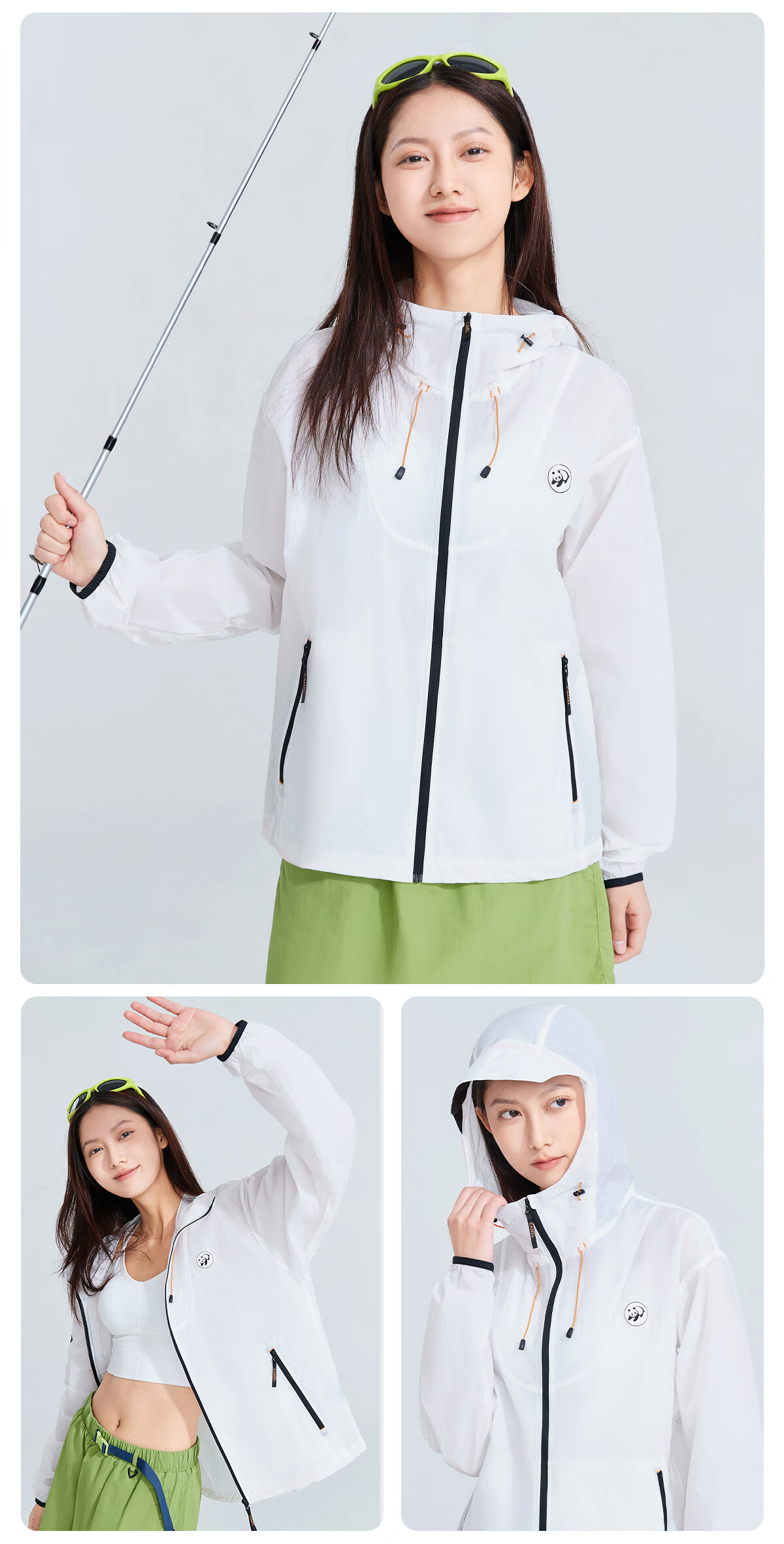 Xiongmao Luotuo Series Outdoor Sun Protection Clothing, Water-Repellent, Cool-Feeling Sun Protection Garment for Men And Women, Spring And Summer Jacket R139E,M 19