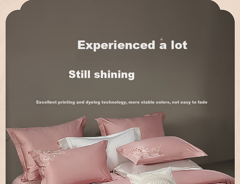 Bailisi Home Textile Four-Piece Set, 100-Count Long-Staple Cotton High-Count Sateen Bedding Set Including Bedsheet, Duvet Cover, And Quilt 17
