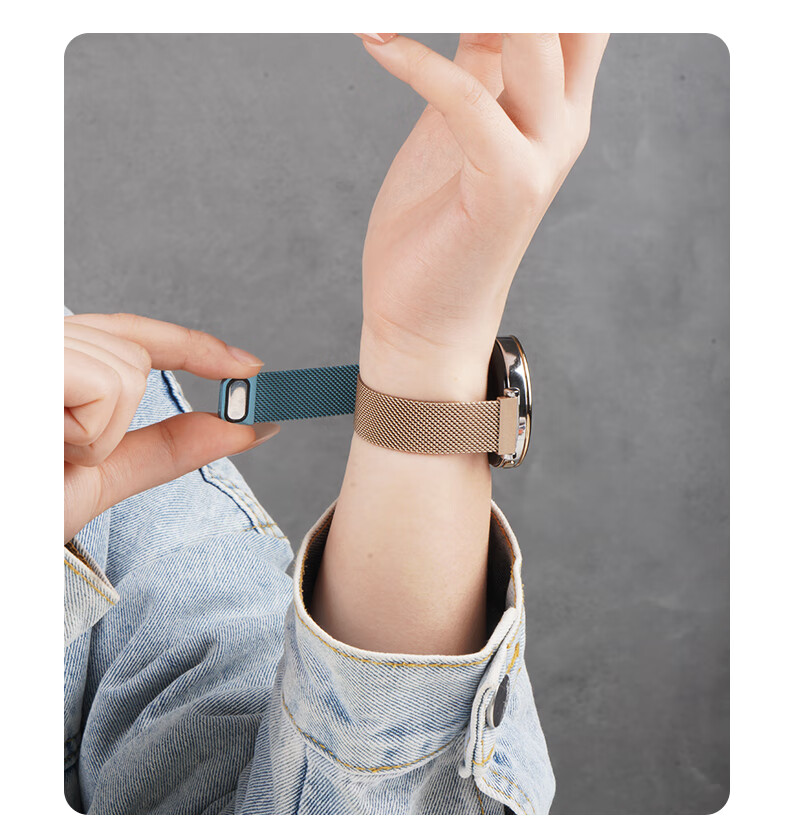 Watchbond Milan Magnetic Strap for Huawei GT6 GT5 GT5 Pro GT4 Watch Band, Milanese Magnetic 18mm Summer Wristband for 41/42mm Women and Men 21