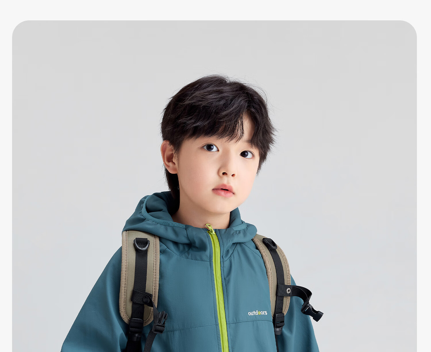 Zuoxi Boys' Fleece-Lined Jacket, 2026 New Children's Softshell Outerwear, Fleece Integrated Top, Gray, Size 160 21