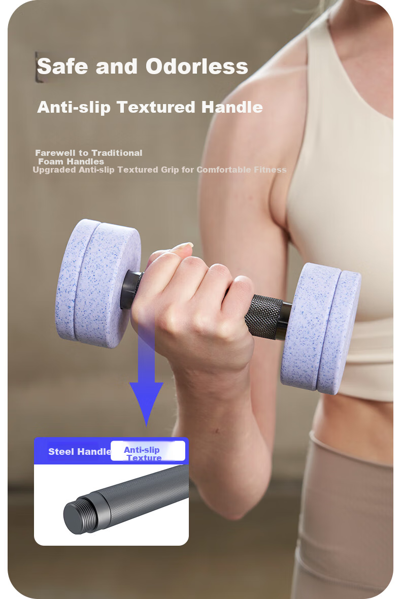 Mike Steel Dumbbell, Silicone-Coated Pure Steel Adjustable Dumbbells, Home Fitness Set, Solid Steel Exercise Equipment, 10kg 9