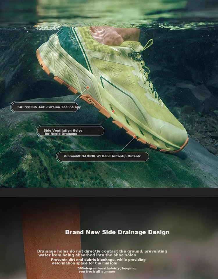 TOREAD Water Shoes for Stream Trekking, Outdoor Hiking, Non-Slip Breathable Beach Sandals, Beige And Black Men's Size 42 4