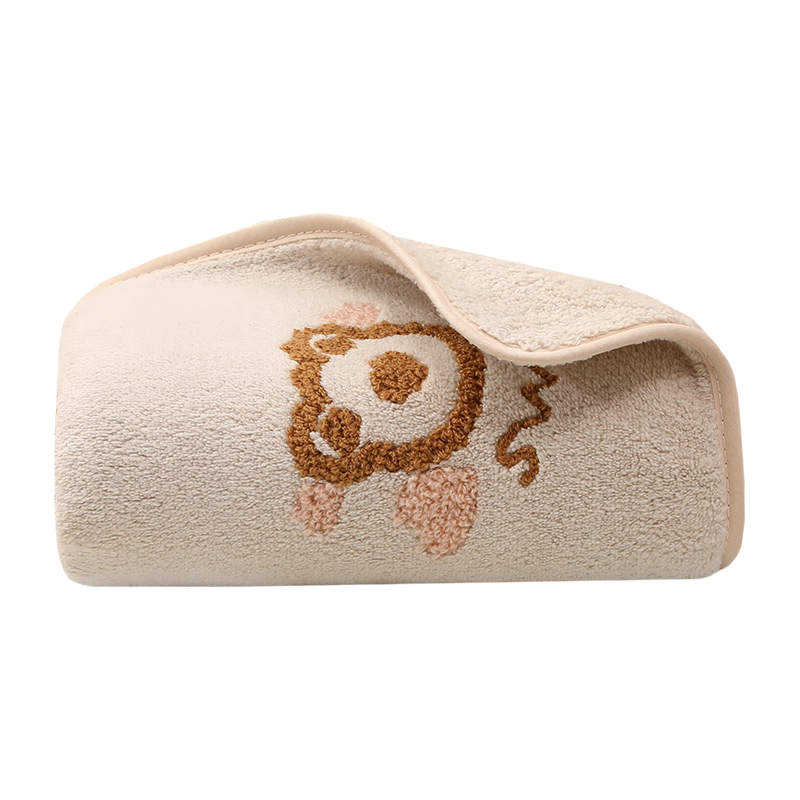 Grace Towel, 7A Antibacterial Class A Thickened Absorbent Face Towel for Men And Women, Sports Large Face Towel, Beige, 1 Piece