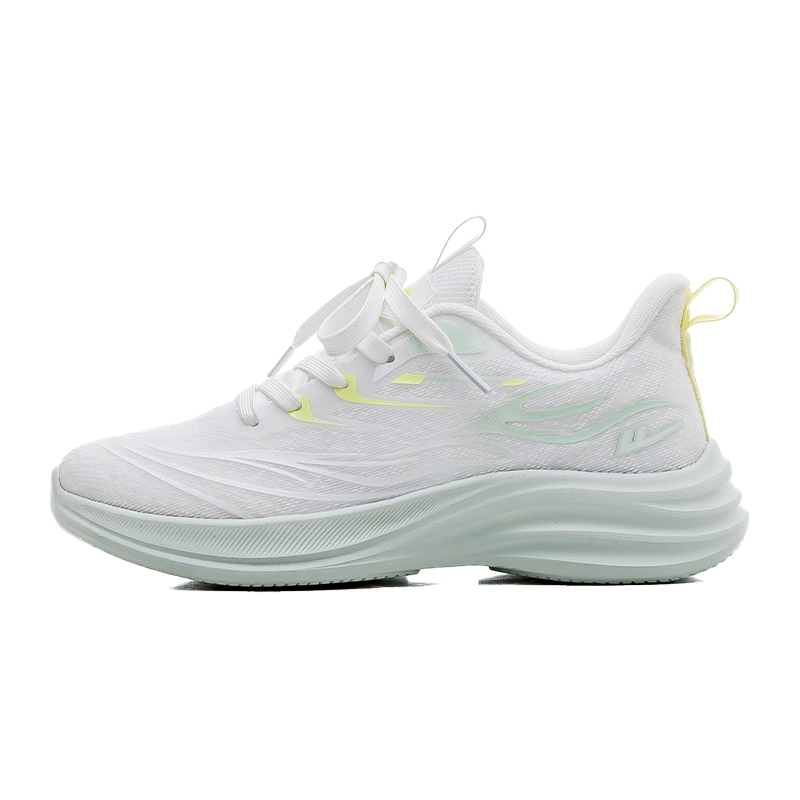 Huili Women's Casual Sports Mesh Shoes, Lightweight Breathable Walking Shoes for Running, WXY4114, White And Green, Size 38