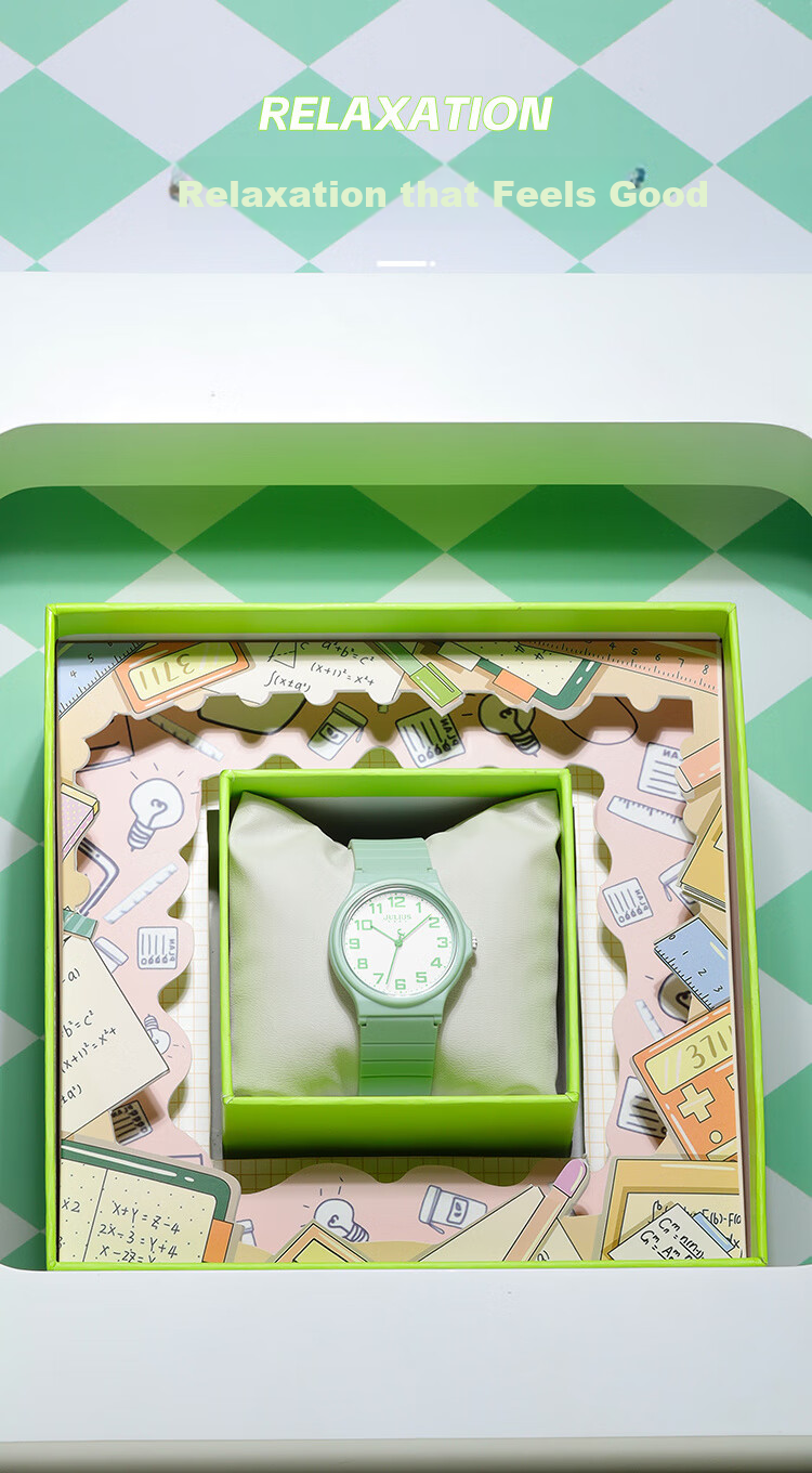 Julius Watch for Women, Korean Version, Sporty Youthful Simple Design, Student Quartz Waterproof Unisex Watch, White JA-1055A 7