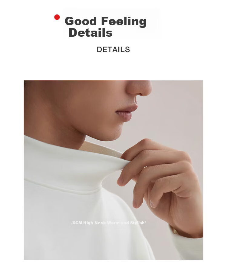 LangSha Men's Basic Undershirt, Spring And Autumn High Collar Solid Color Long Sleeve Undershirt, Slim Fit Inner Layer for Me 13
