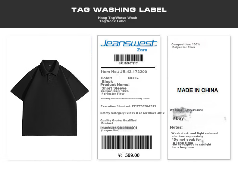 Jeanswest Polo Shirt for Men, Summer Chinese Style National Trend Panda Short-Sleeve Waffle Knit Collared T-Shirt Top C 15