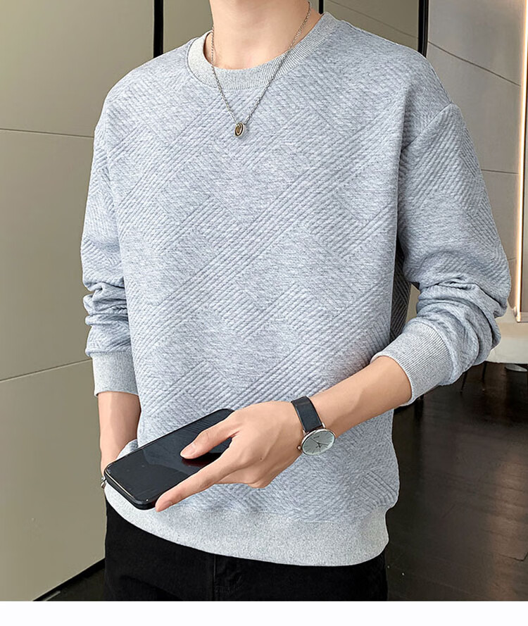 ROMON Men's Sweatshirt, Casual Long-Sleeve T-Shirt for Spring And Autumn, Men's Jacket, Clothing, Base Layer Top 8