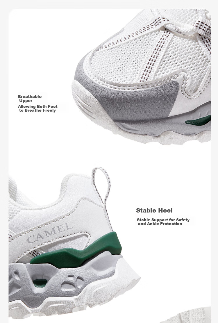 CAMEL [Qingyan] Hiking Shoes, Breathable Outdoor Couple Sports Shoes, Non-Slip Lightweight Durable Trekking Shoes 11