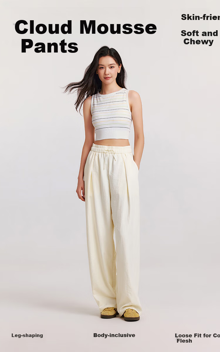 Semir Casual Pants for Women, High-Quality Mousse Trousers, Relaxed Draping, Autumn Loose-Fitting Soft Textured Wide-Leg Pants 107524127005 2