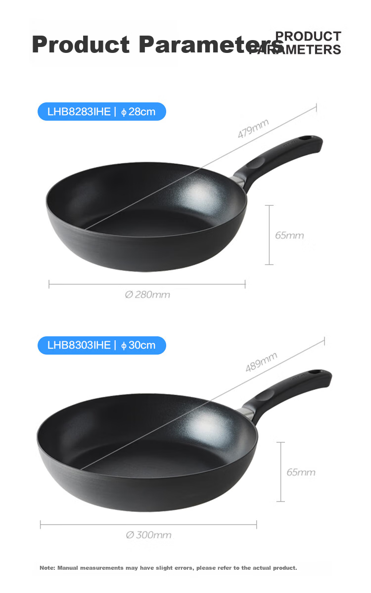 LOCK&LOCK Non-Stick Frying Pan, Deep Skillet, Stir-Fry Pan, Low-Smoke Cooking Pan for Eggs And Steak, Heat-Resistant Handle, Suitable for Gas Stove, 28cm 12
