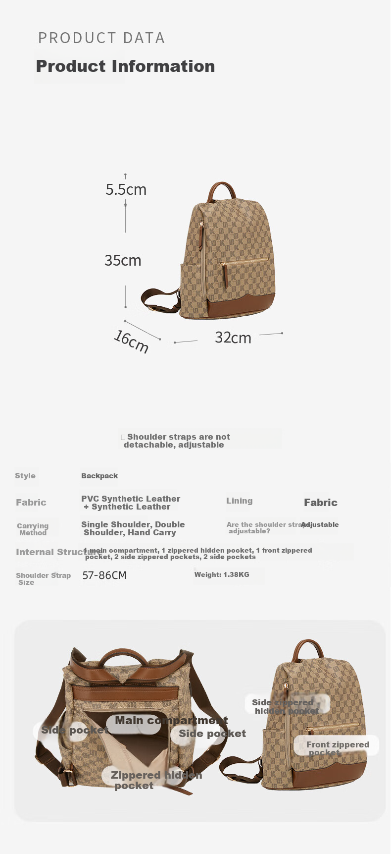Yierkang Outdoor Backpack, Retro Campus Schoolbag, Anti-Theft Travel Bag, Shoulder Bag, 2026 New Style, Gift for Wife Or Mother on Mother's Day 3