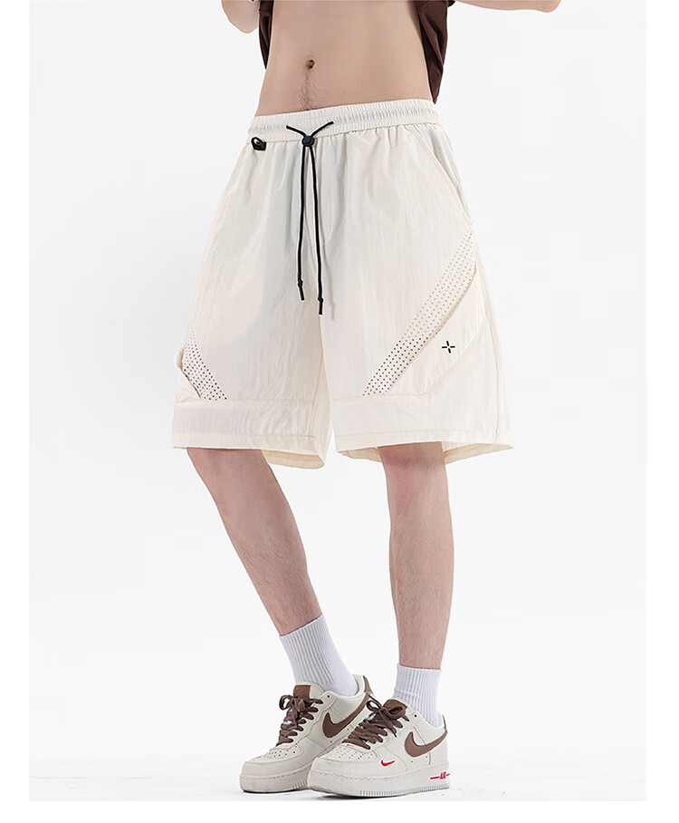 I'M DAVID Men's Summer 2025 New Breathable Casual Basketball Sports Mid-Length Shorts Trendy Ice Silk Quick-Dry Five-Point Pants 11