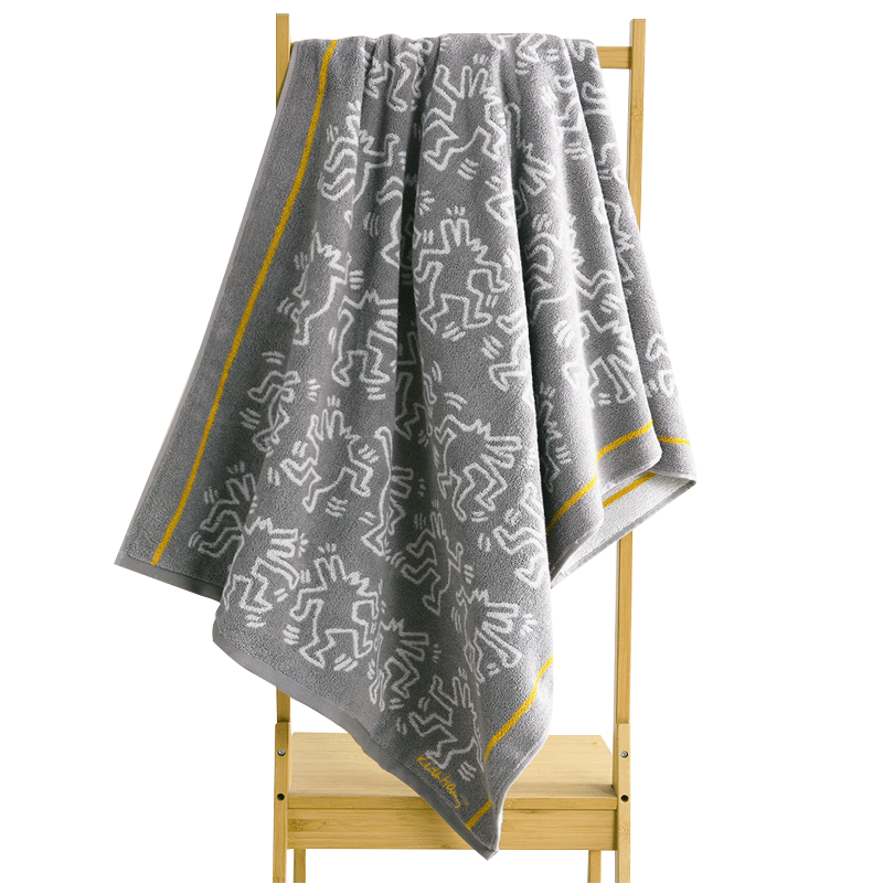 KING SHORE X Kaishaharin Collaboration, Class A Pure Cotton Graffiti Sports Bath Towel