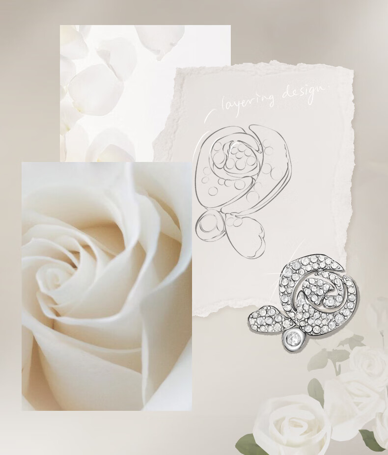 HEFANG Elegant Rose Stud Earrings Jewelry Birthday Gift [520 Valentine's Day Gift] for Girlfriend 1