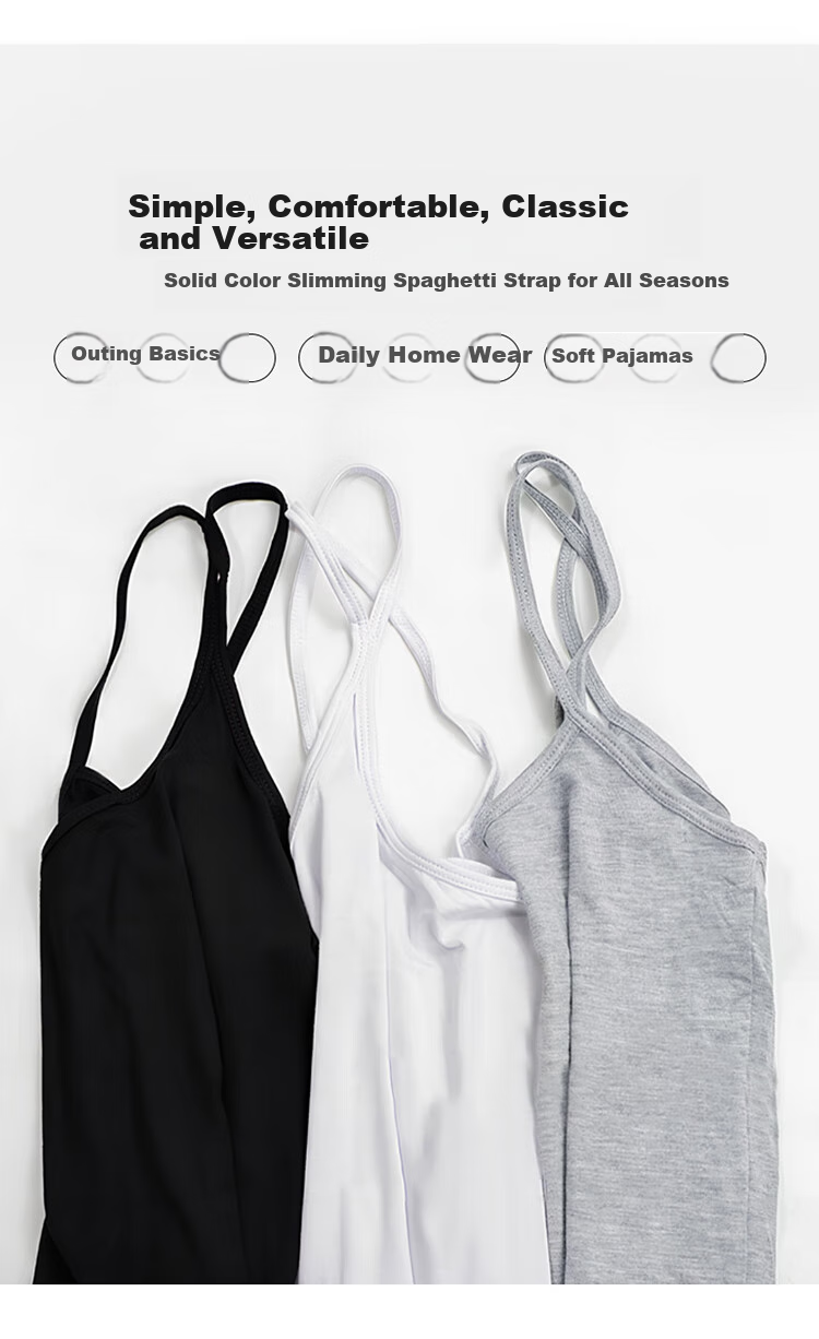 LangSha Women's Summer Camisole Tank Top, Slim-Fit, Slimming, Sleeveless Undershirt for Outer Wear Or Inner Layering in Plus Sizes 3