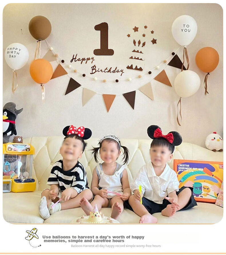 MODUO Korean Instagram-Famous Birthday Hat, First Birthday Scene Decoration, Forest-Themed Photo Accessory 7