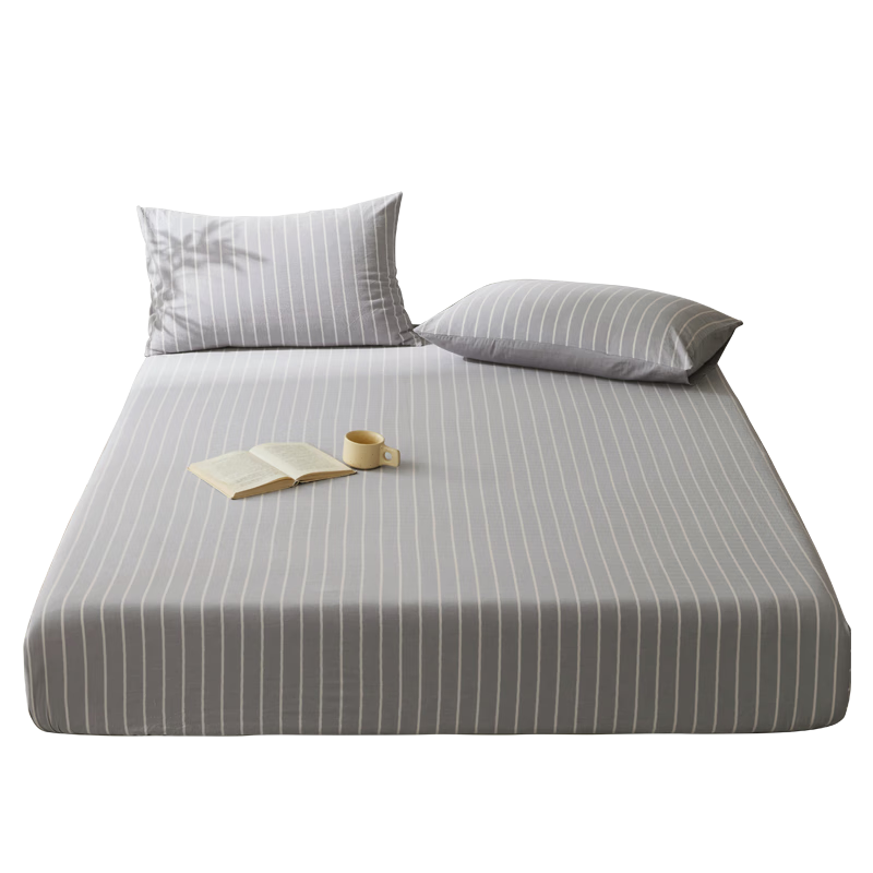 Shuixingjiafang Cotton Bed Sheet, 100% Pure Cotton, 60-Count Washed Long-Staple Cotton, Grade A Bedding, Single Piece, Dirt-Proof Mattress Cover, 180x200