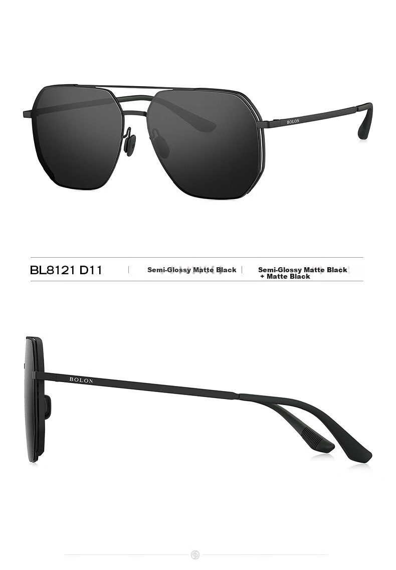 BOLON Sunglasses, Double-Frame Polarized Sunglasses, Aviator Driving Glasses for Men, BL8121 7