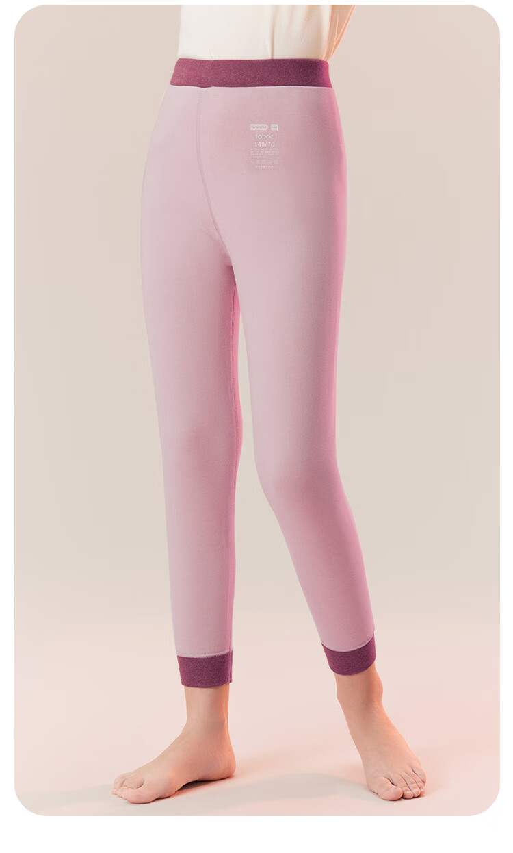 Dingguagua Children's Thermal Fleece-Lined Autumn and Winter Leggings for Girls, Thickened Cotton Pants for Kids 4