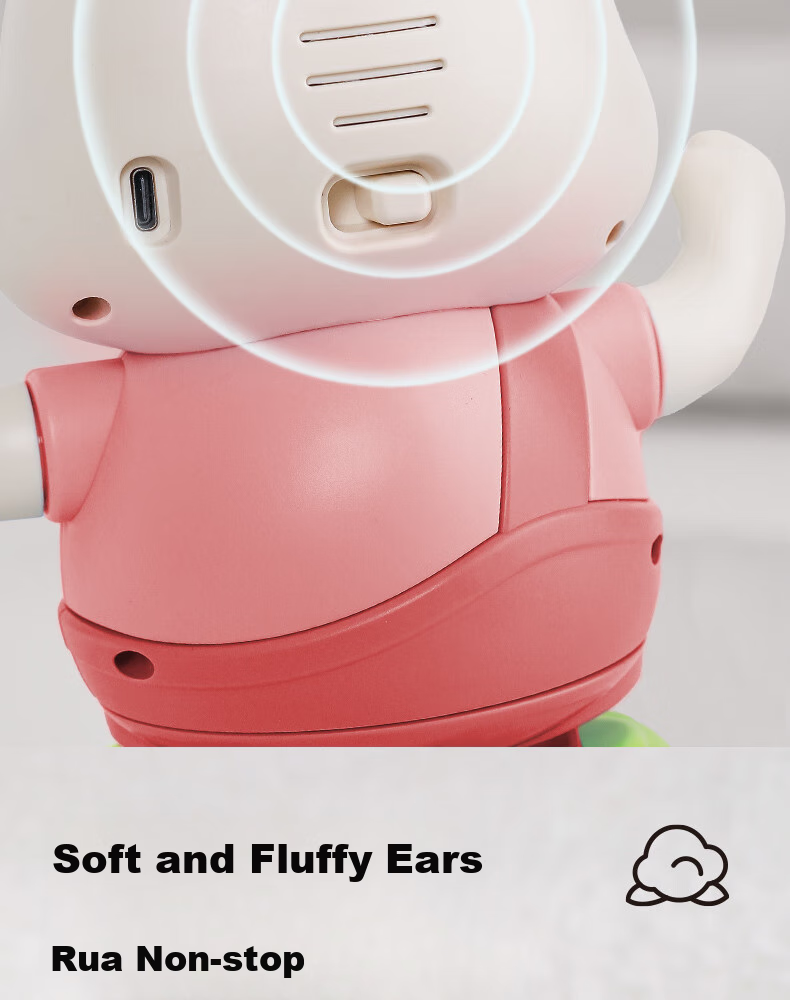 Dimoarch Electric Singing And Dancing Rabbit Toy for Babies, Educational Head-Lifting Practice Training Electric Toy for Infants And Childre 13
