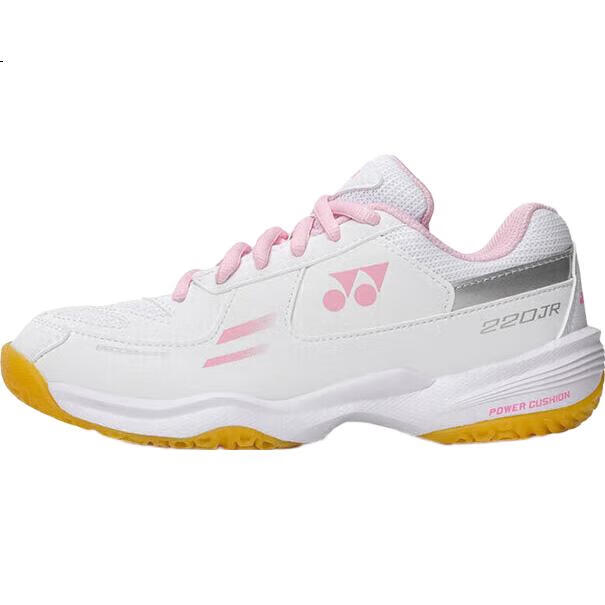 Кроссовки для бадминтона YONEX SHB220JRCR, детские, белые с розовым, размер 35