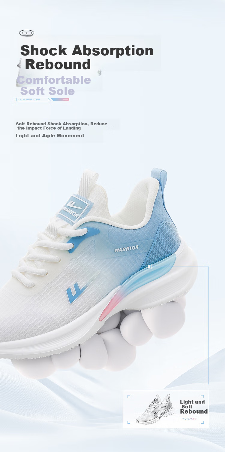 Huili Official Women's Shoes, Summer Breathable Mesh Sneakers for Women, 2026 New Style Women's Footwear, White And Blue, Size 37 9