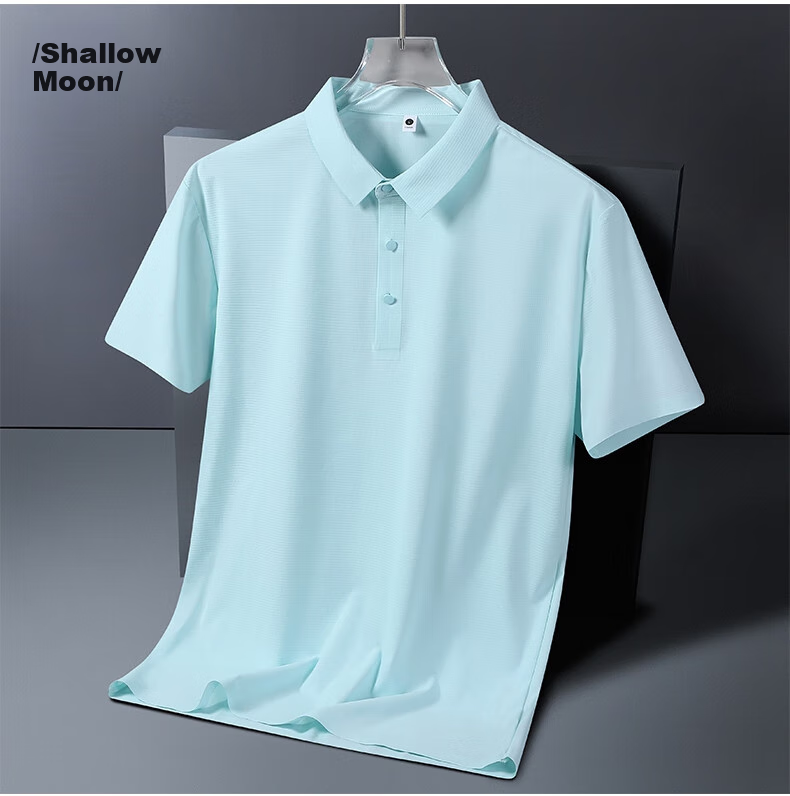 MiiOW Cool-Feeling Short-Sleeve Polo Shirt for Men, Summer Casual Business Ice Silk Quick-Dry Sports T-Shirt, Men's Clothing, Father's Day Gift 9