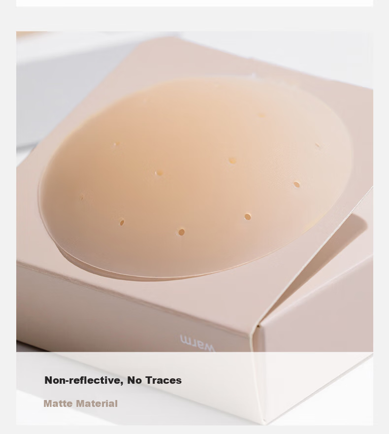 Vcn Breathable Nipple Covers - 1 Pair [02# White Warm Skin] Ultra-Thin Breast Pads for Women's Wedding Dresses And Spaghetti Straps, Preventing Nipple Showthrough 15