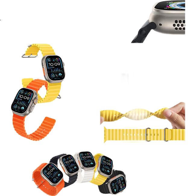 Ремешок W&P Ocean Silicone для Apple Watch Ultra 3/2, белый, размер 45 мм