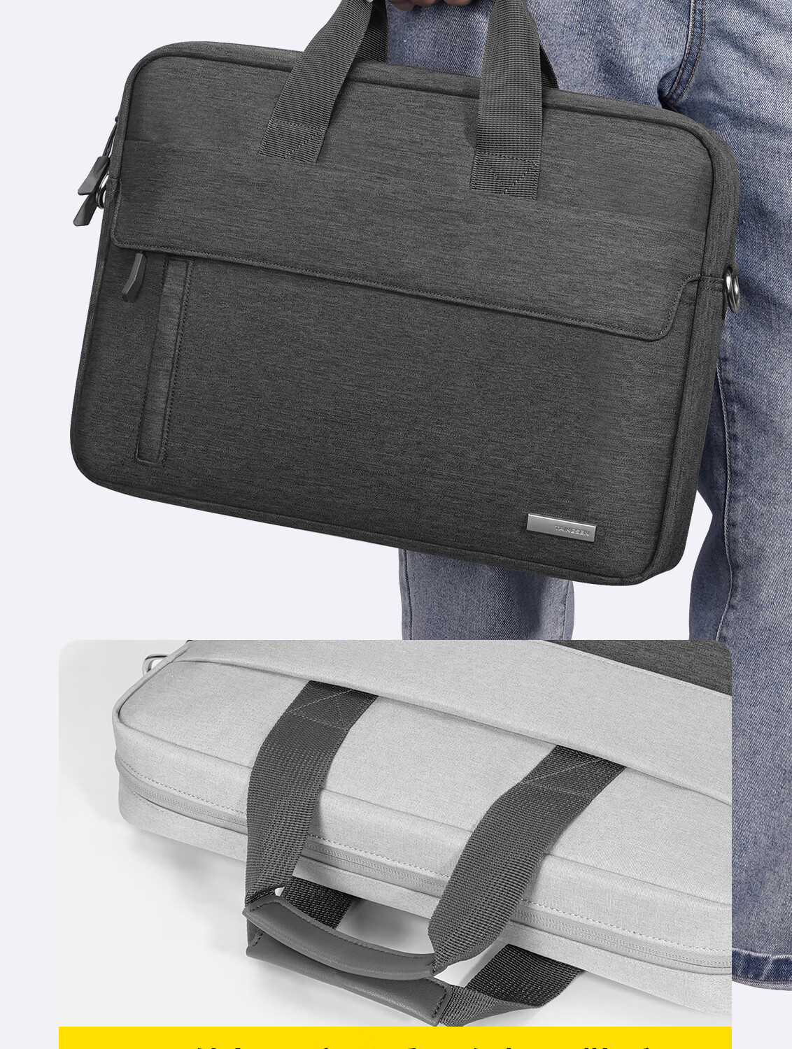 Taikesen 16-inch Laptop Bag Large Capacity Briefcase for Men and Women Compatible with Huawei Apple Lenovo Commuter Bag 12