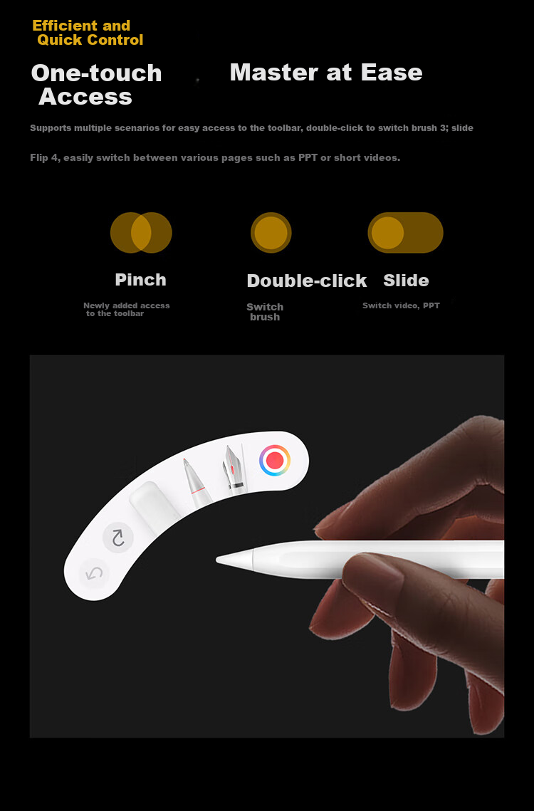 IQOO Pencil3 Pearl White Ultra-Low Latency 15+ Hours Battery Life Magnetic Wireless Charging [Compatible with IQOO Pad5 Series Tablets] 3