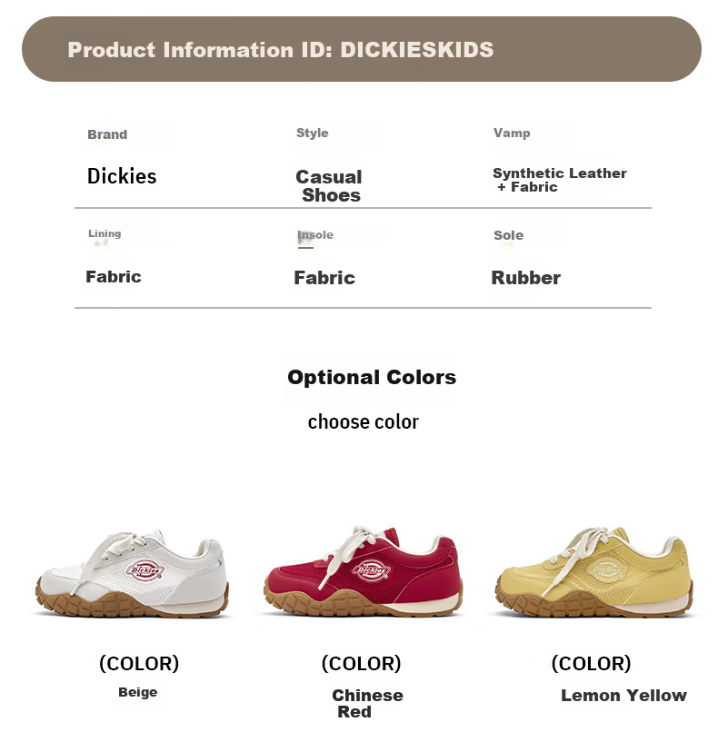 Dickies Girls' Training Shoes, Spring And Summer New Style, Children's Versatile White Sneakers, Student Fashion Casual Running Shoes 3