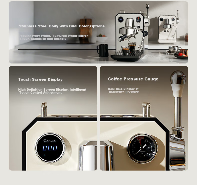 GEMILAI Owl G3006 Coffee Machine, Home Semi-Automatic Coffee Maker, Small Appliance for Americano And Espresso 6
