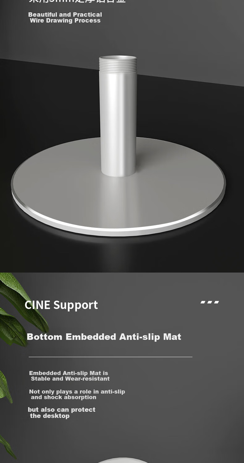 CINE Projector Stand Home Bedside No Drilling Required Desktop Tripod Bracket Compatible with XGIMI, JmGO, Dangbei, Xiaomi, Huaqiu, Xiaoming Projectors Storage Rack PB13-20 Silver 7