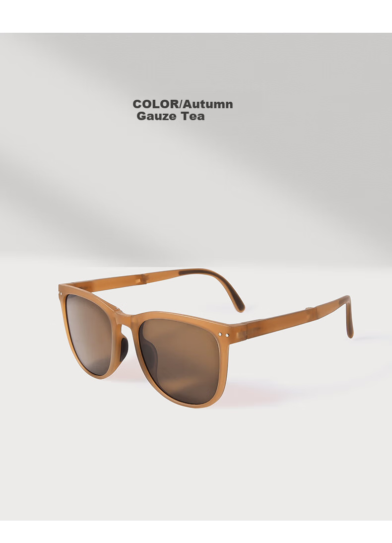 CACUSS Women's Sunglasses, Spring And Summer New Style, Polarized, Face-Slimming, Foldable, High-End Feel, Sunglasses for Men, Ink Black 8