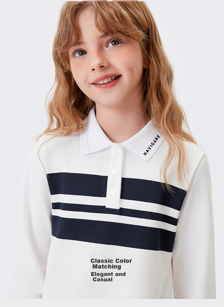 Navigare Girls' Dress, Children's Skirt, Student Long Dress, Classic Versatile Comfortable Ballfield Elite Deep Blue 120 3