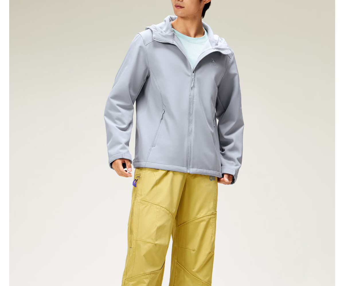CAMEL Autumn Winter Outdoor Water-Repellent Functional Softshell Jacket Women Waterproof Warm Fleece Hiking Coat Couple Style M15CA6V069 10