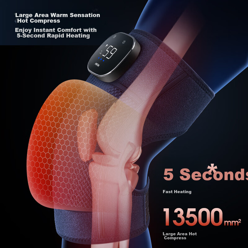Haier [Mid-Autumn Festival Gift] Knee Massager, Leg Massager, Shoulder And Elbow Joint Massager, Mugwort Hot Compress Knee Protector, Warm Gift for Elders HL-M8A