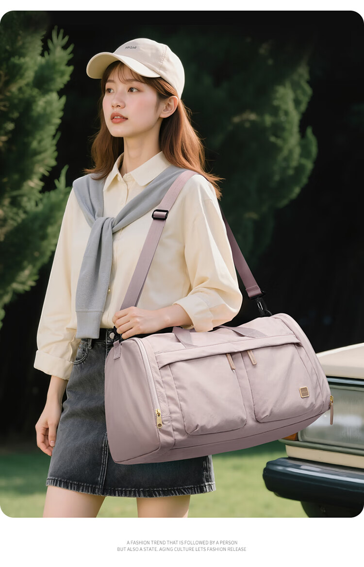 POLO Travel Bag, Women's Sports Fitness Luggage Bag, Large Capacity Business Trip Handbag, Shoulder Crossbody Foldable Storage Bag 2