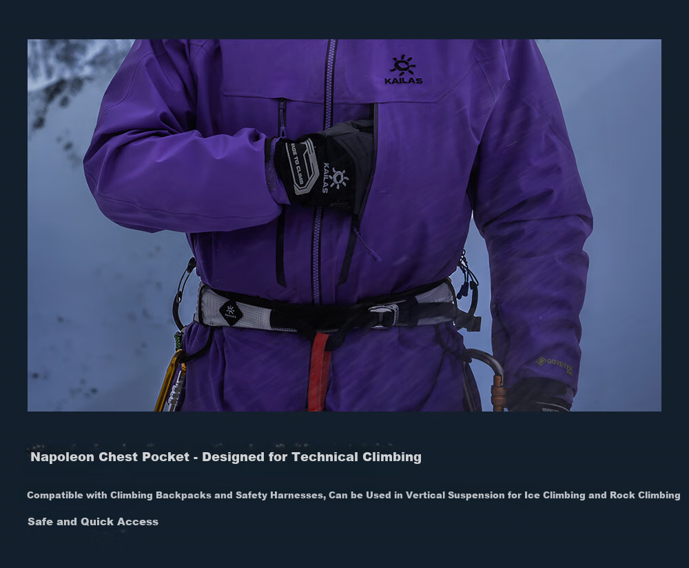 KAILAS MONT X-PRO Hard Shell Jacket Unisex GTX Waterproof Durable Lightweight Outdoor Mountaineering Coat 12