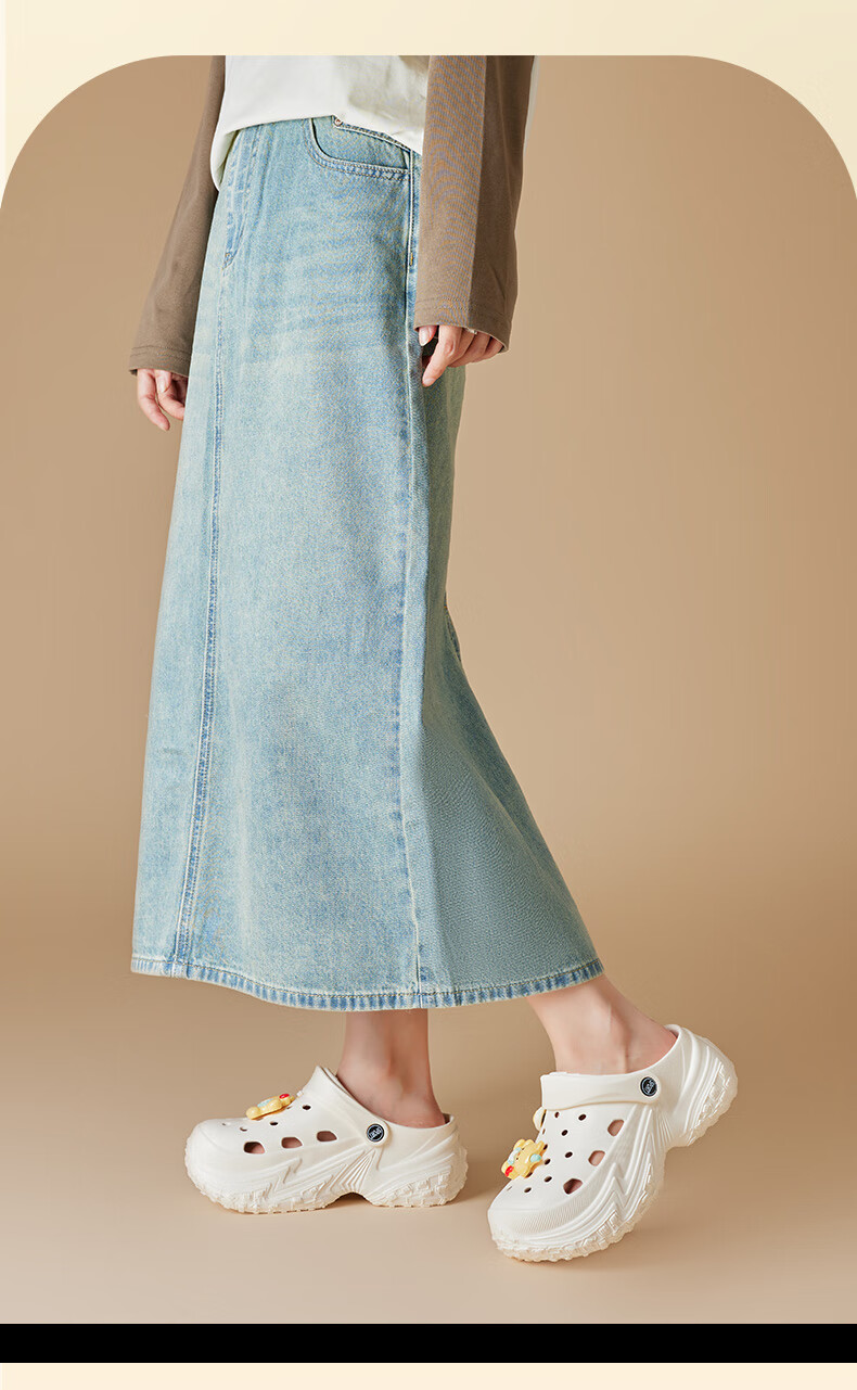 LAORENTOU Cloud Puff Slip-On Clogs Thick Sole Women's Non-Slip Casual Closed-Toe Slippers LV185 White Size 39-40 5