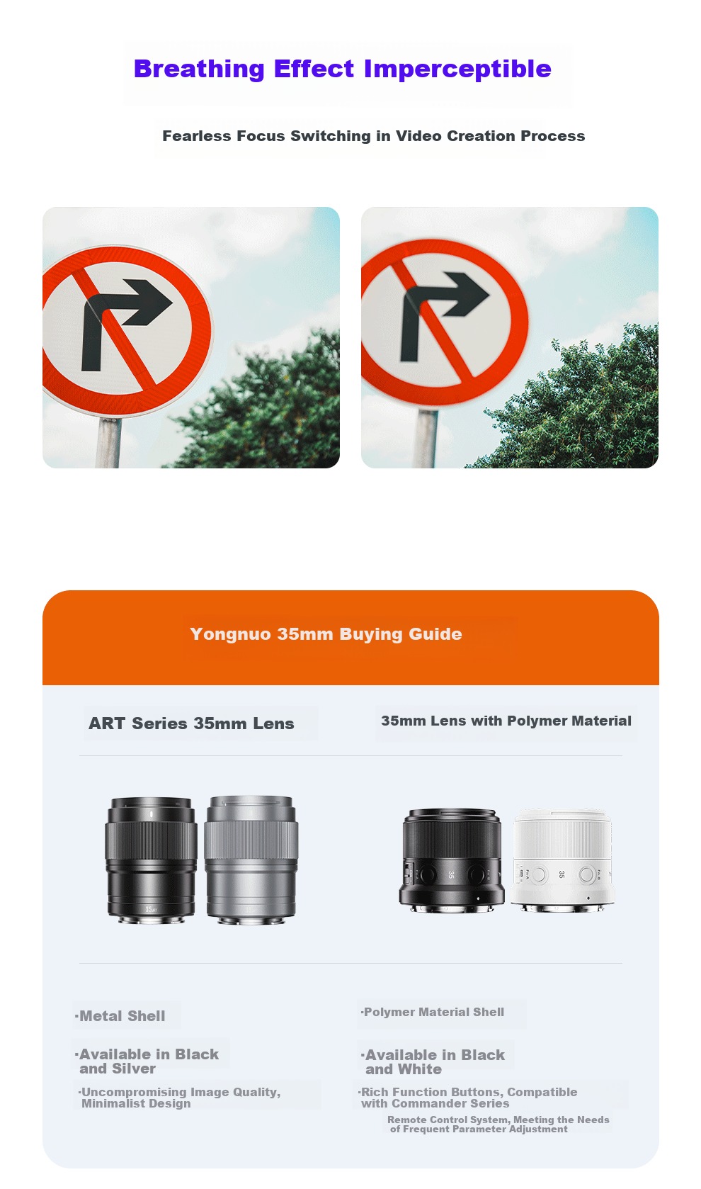 YONGNUO YN35mm F1.8S Sony E-Mount Standard Prime Lens, Compatible with ZV-E10 A6000 And Other Sony Cameras, Black Shell 8