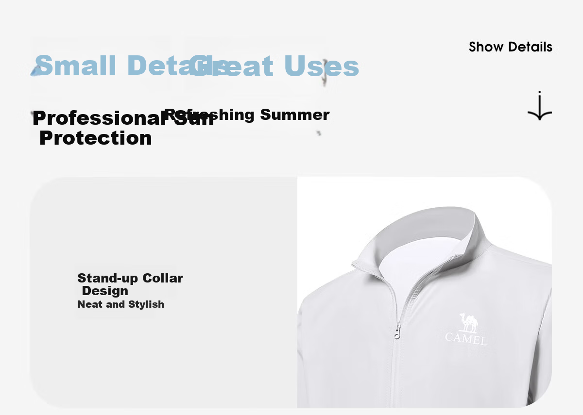 CAMEL Men's Sun Protection Clothing, UPF50+ Jacket, Breathable And Cool Fishing Shirt, Skin Coat, A15BA18002, Size S 21