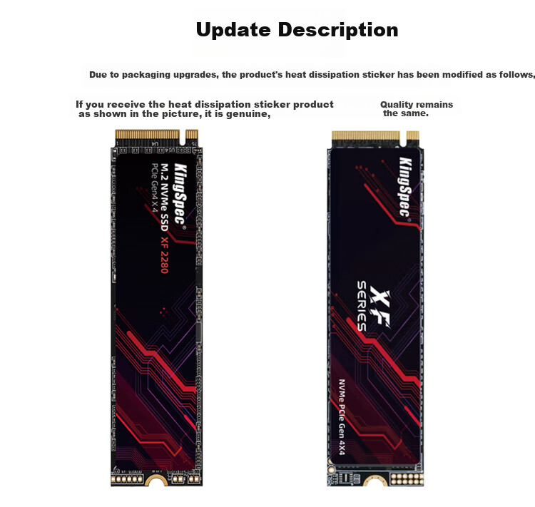 KingSpec 1TB SSD M.2 Interface NVMe PCIe 4.0, Selected TLC NAND, Read Speed 4800MB/s, Compatible with Desktop And Laptop, AI PC Storage Accessory 6