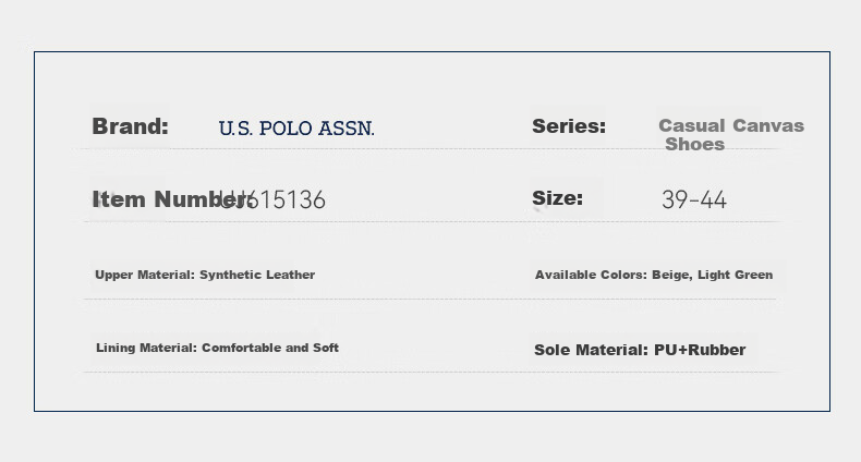 U.S. POLO ASSN. Men's Shoes, Spring And Summer New Style Breathable White Sneakers, Outdoor Casual Shoes for Men, Soft-Soled Lightweight Skateboard Shoes for Me 7